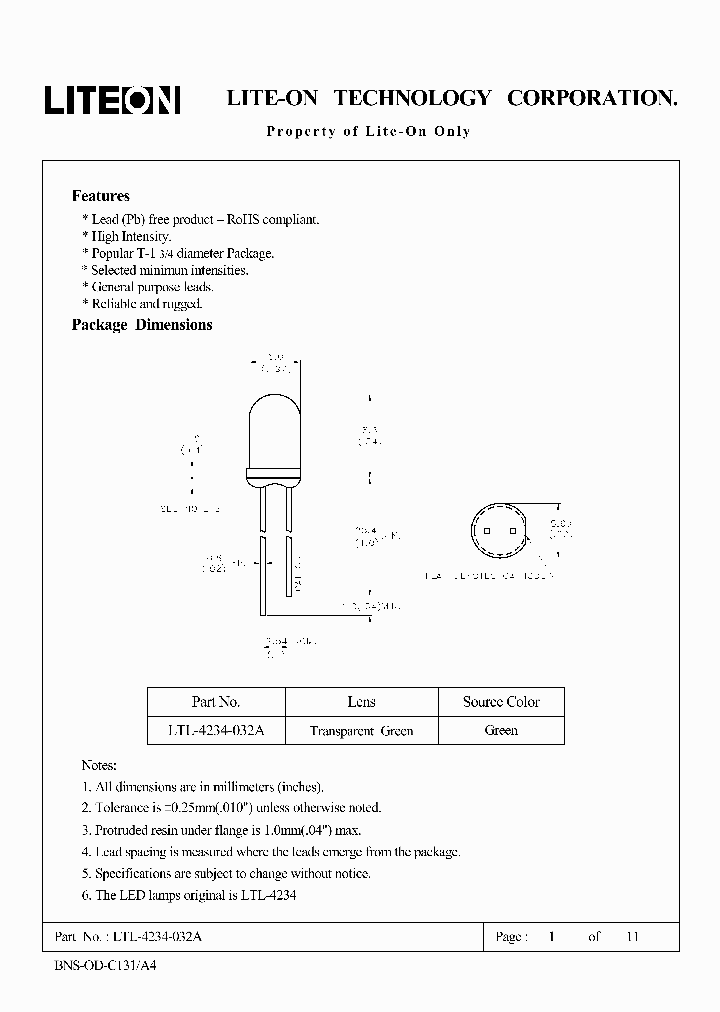 LTL-4234-032A_4678807.PDF Datasheet