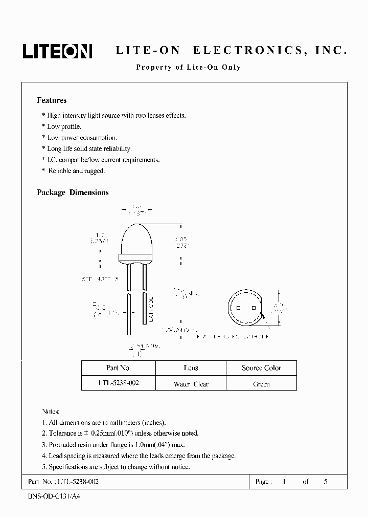 LTL-5238-002_4576058.PDF Datasheet
