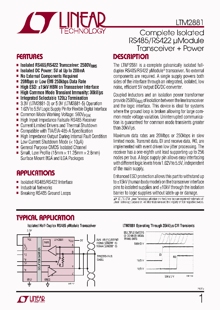 LTM2881CV-5-PBF_4586965.PDF Datasheet