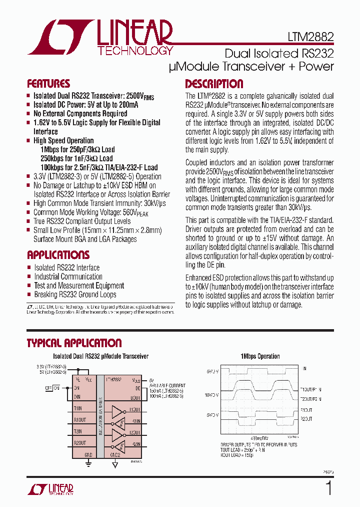 LTM2882CV-5-PBF_4586967.PDF Datasheet