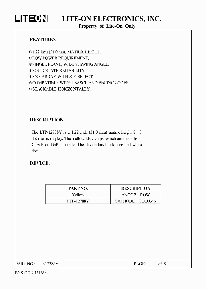 LTP-12788Y_4920613.PDF Datasheet