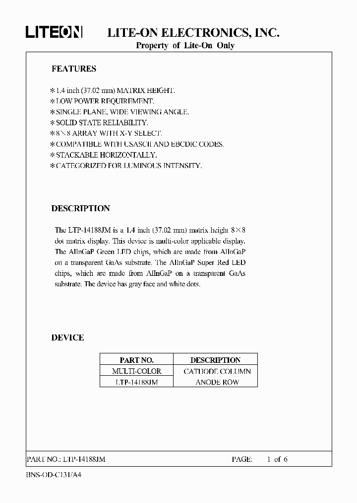 LTP-14188JM_4679452.PDF Datasheet