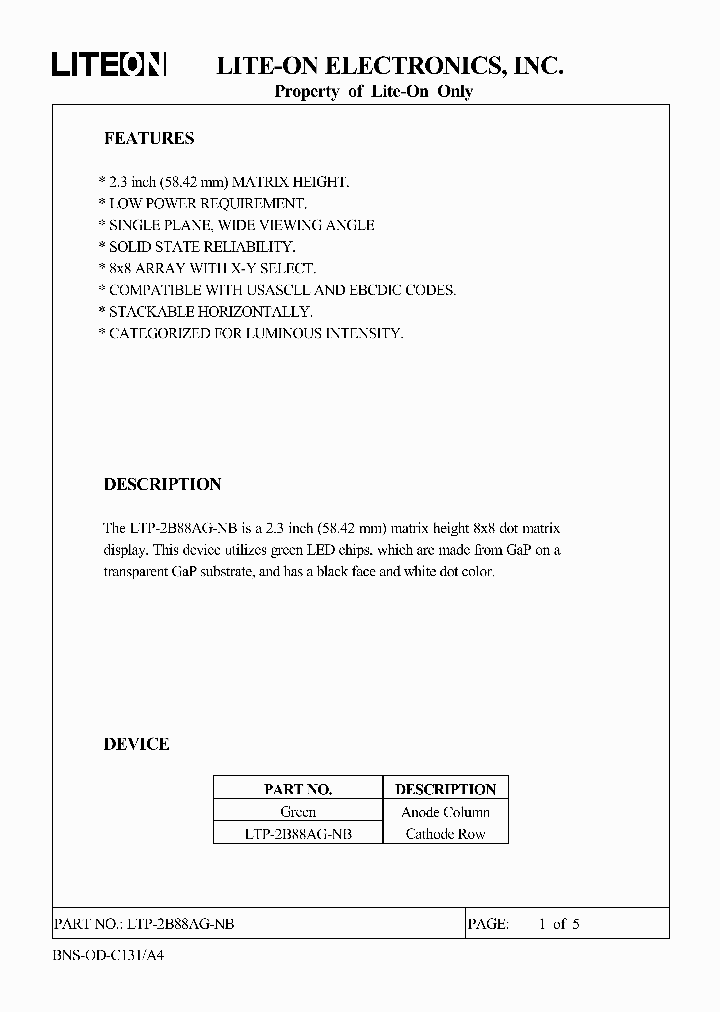 LTP-2B88AG-NB_4674389.PDF Datasheet