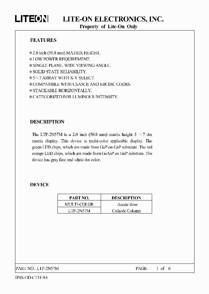 LTP-2N57M_4529280.PDF Datasheet
