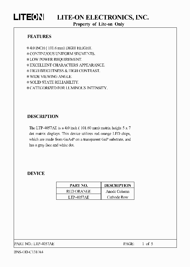 LTP-4057AE_4842783.PDF Datasheet