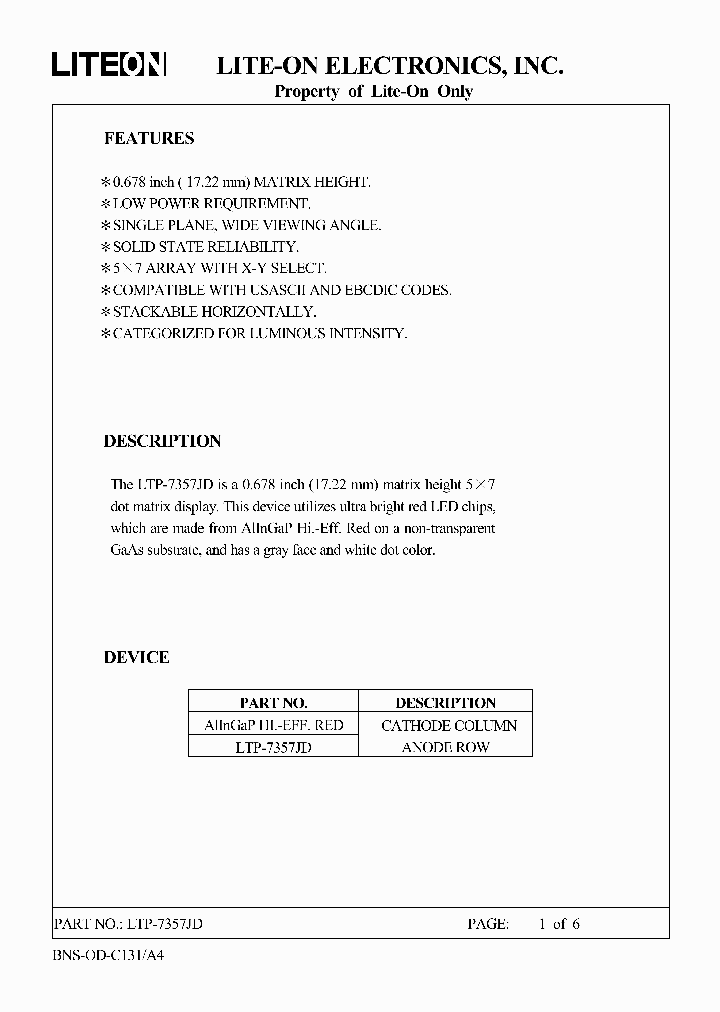 LTP-7357JD_4758508.PDF Datasheet