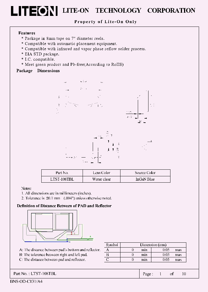 LTST-108TBL_4561462.PDF Datasheet