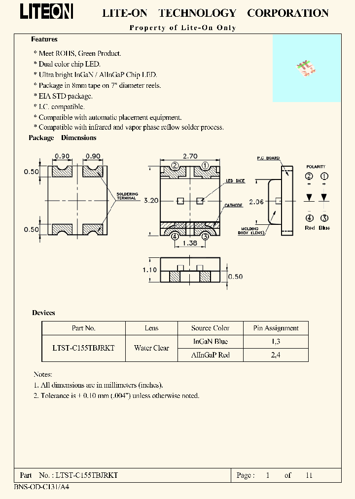 LTST-C155TBJRKT_4561470.PDF Datasheet