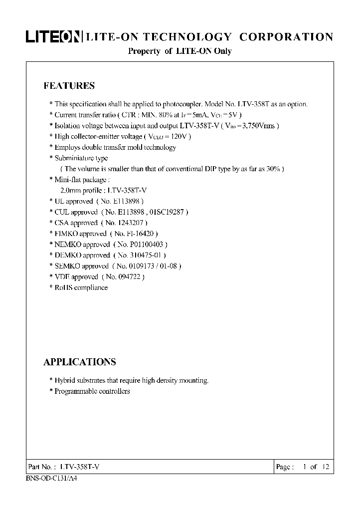LTV-358T-V_4617455.PDF Datasheet