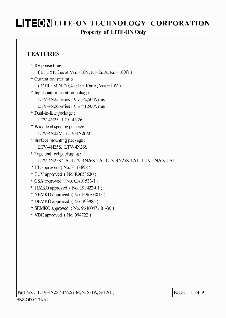 LTV-4N25S-TAI_4771318.PDF Datasheet