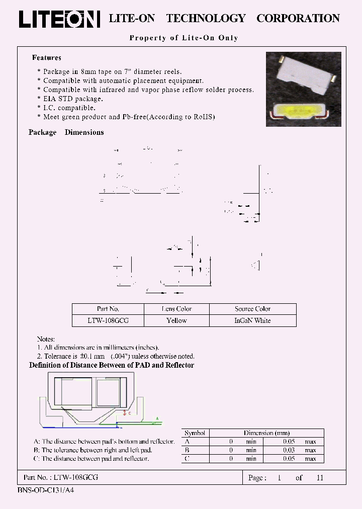 LTW-108GCG_4539912.PDF Datasheet