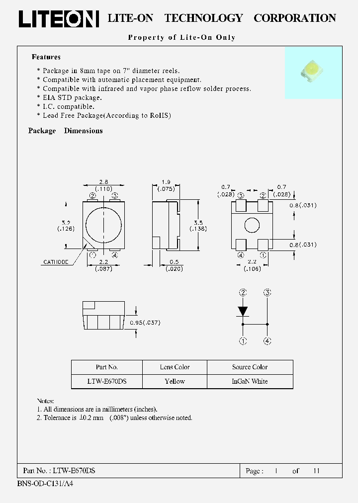 LTW-E670DS_4535690.PDF Datasheet
