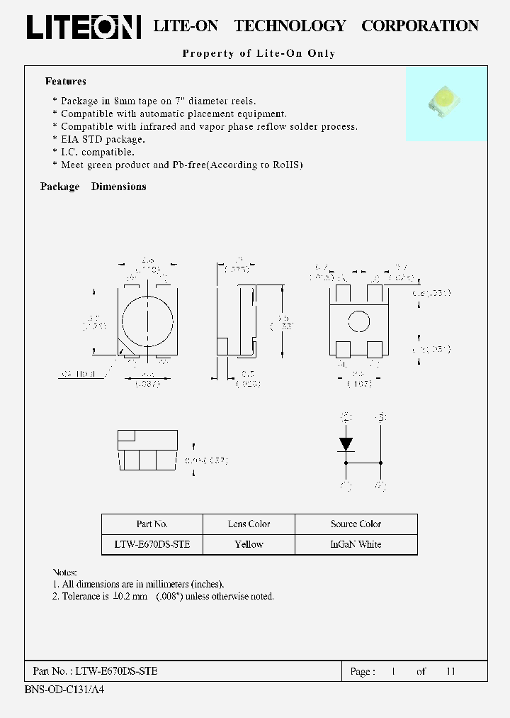LTW-E670DS-STE_4535692.PDF Datasheet