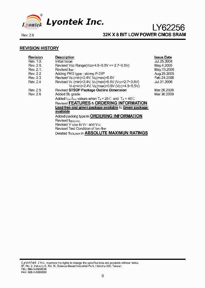 LY62256SL_4570449.PDF Datasheet