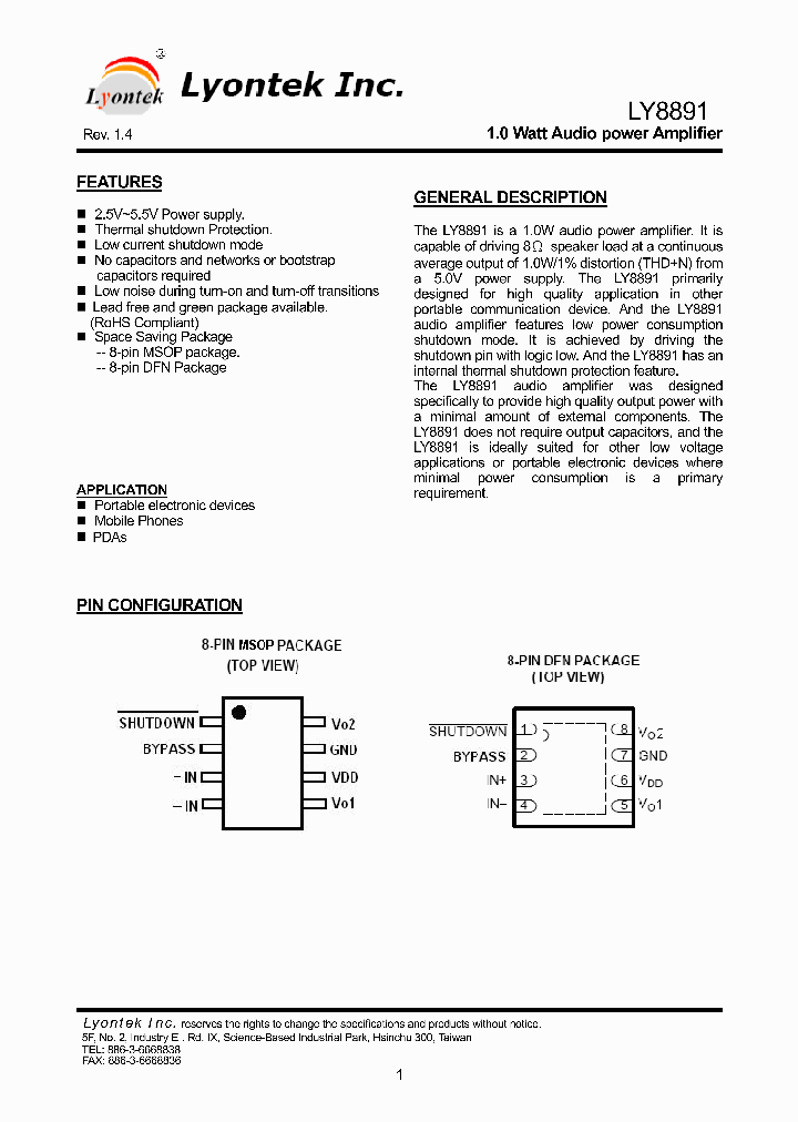 LY8891_4770304.PDF Datasheet