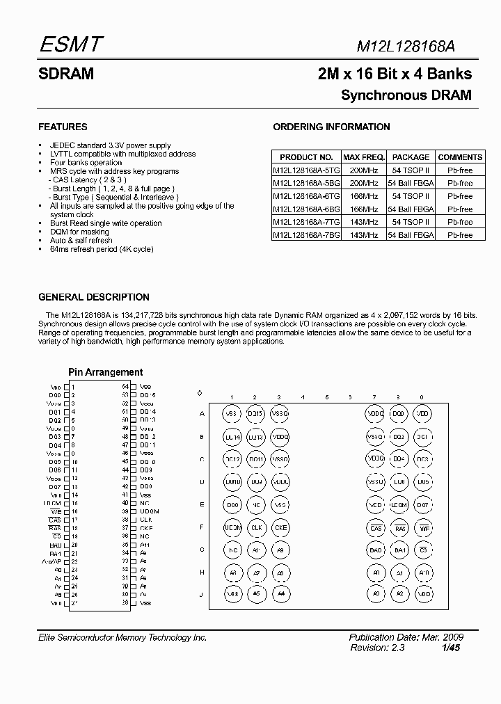 M12L128168A-5BG_4615779.PDF Datasheet
