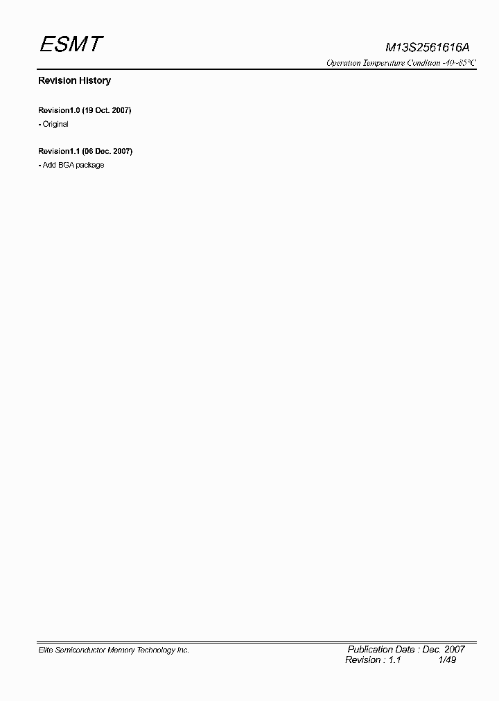 M13S2561616A1_4893114.PDF Datasheet