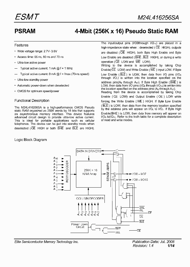 M24L416256SA-60BEG_4516637.PDF Datasheet