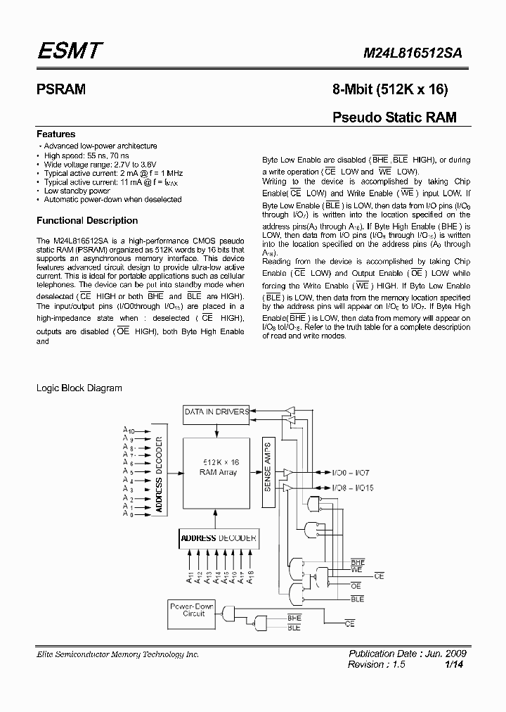 M24L816512SA-70BEG_4552664.PDF Datasheet