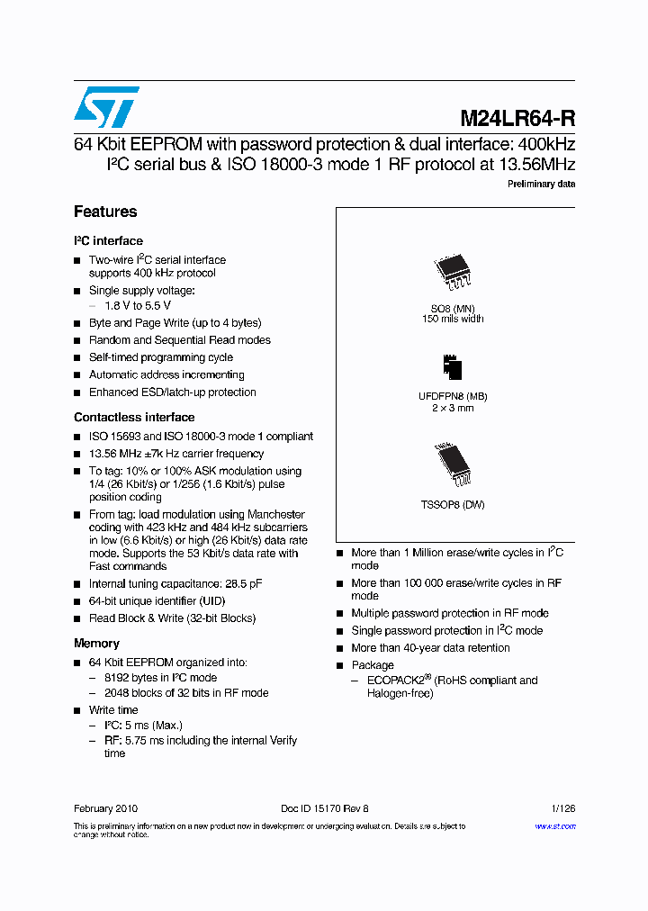 M24LR64-R-MN6T2_4770092.PDF Datasheet
