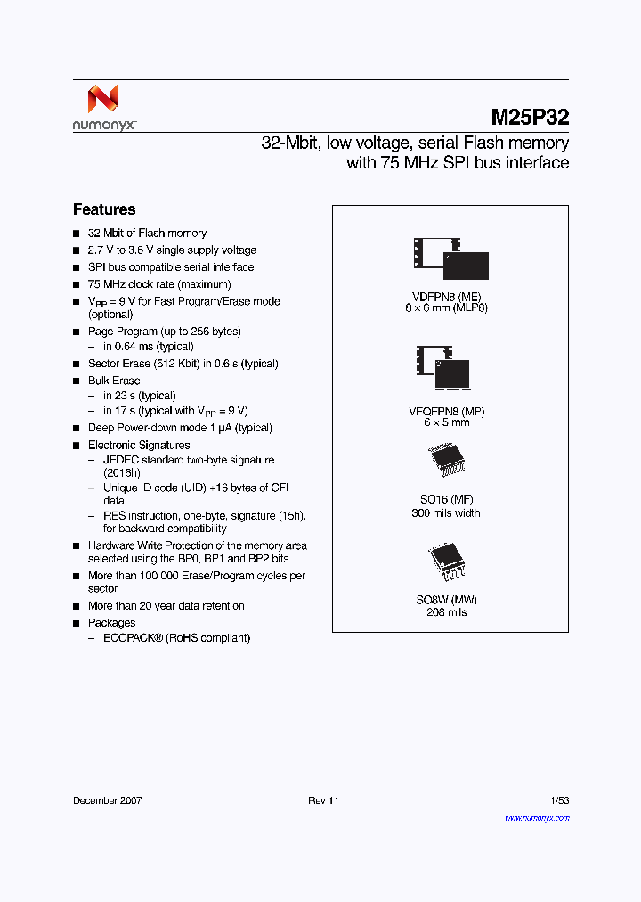 M25P32-VME6G_4375113.PDF Datasheet