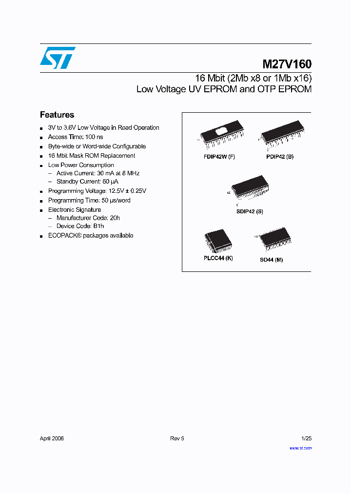M27V160-120B1_4664213.PDF Datasheet