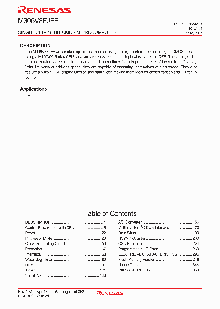 M306V8FJFP_4756176.PDF Datasheet