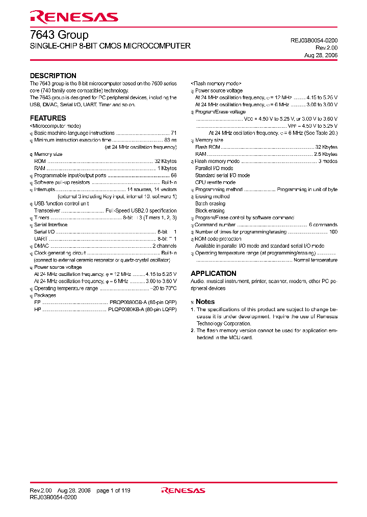 M37643F8E8-XXXFP_4244080.PDF Datasheet