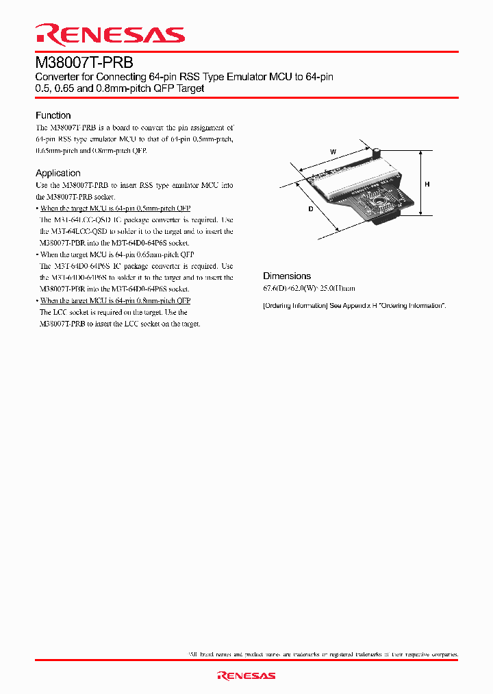M38007T-PRB_4785111.PDF Datasheet