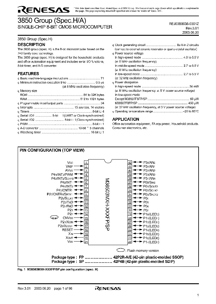 M38063E1H-XXXFP_4246559.PDF Datasheet