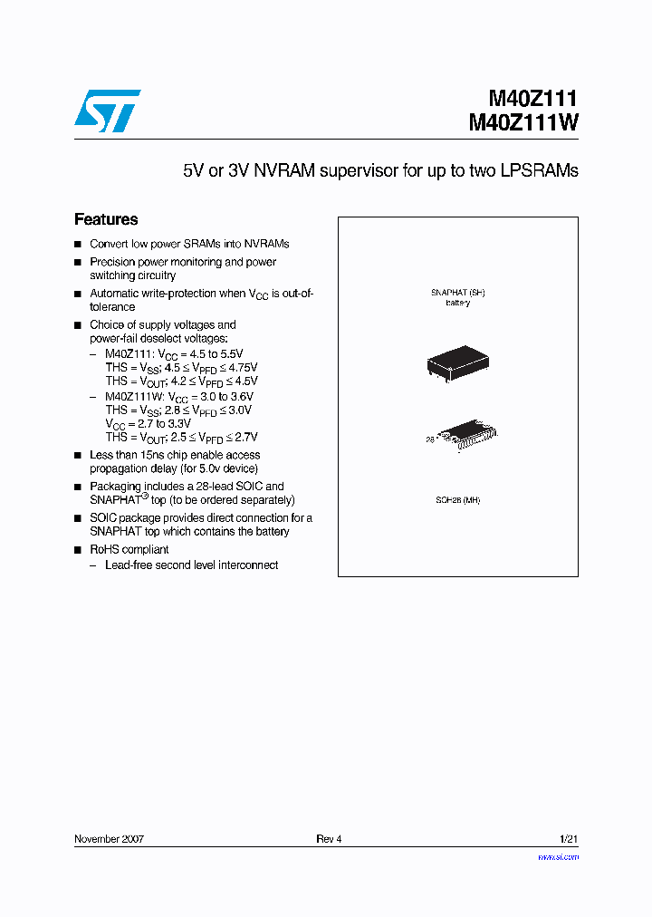 M40Z11107_4864045.PDF Datasheet