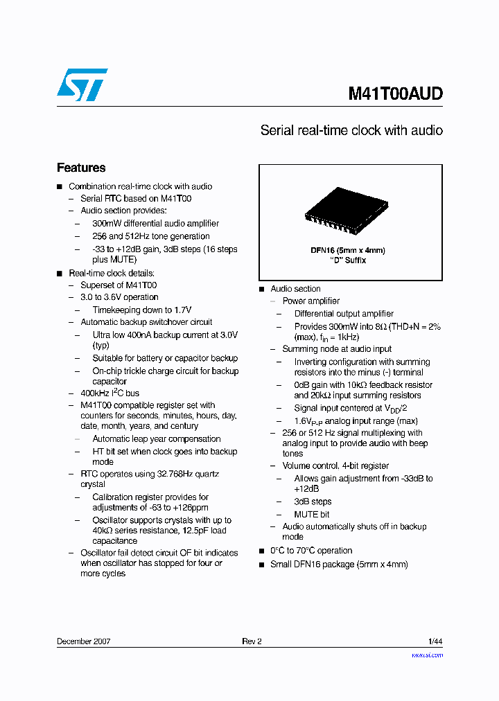 M41T00AUDD1E_4238404.PDF Datasheet
