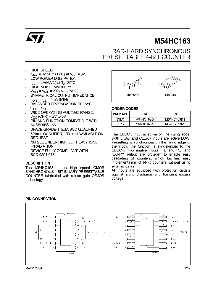 M54HC163_4789927.PDF Datasheet