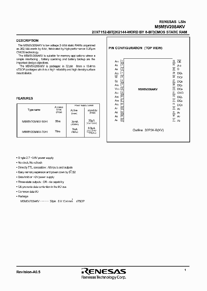 M5M5V208AKV_4255633.PDF Datasheet