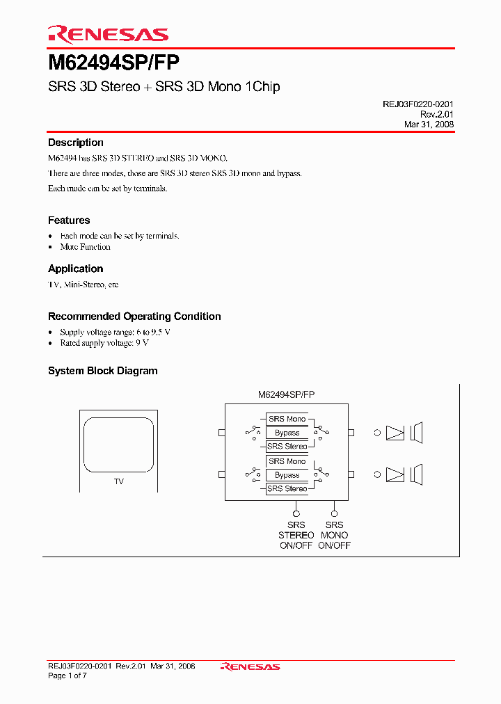 M62494SP_4384411.PDF Datasheet