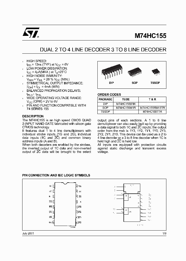 M74HC155RM13TR_4298085.PDF Datasheet