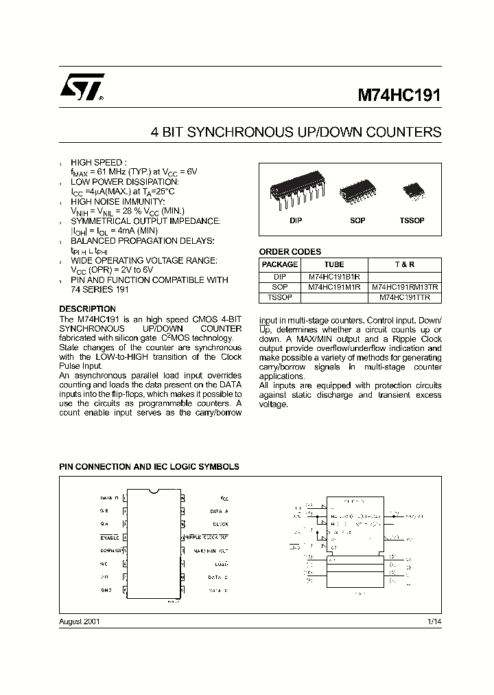 M74HC191RM13TR_4789685.PDF Datasheet