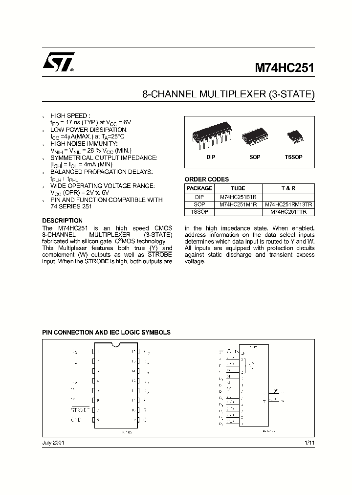 M74HC251RM13TR_4491154.PDF Datasheet