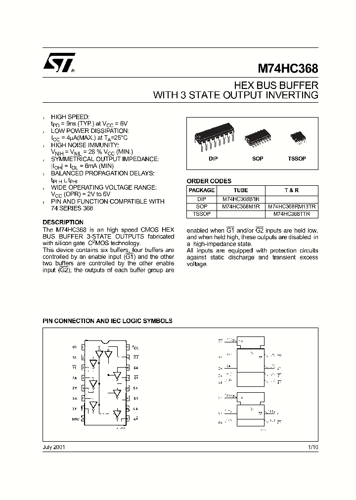 M74HC368RM13TR_4343546.PDF Datasheet