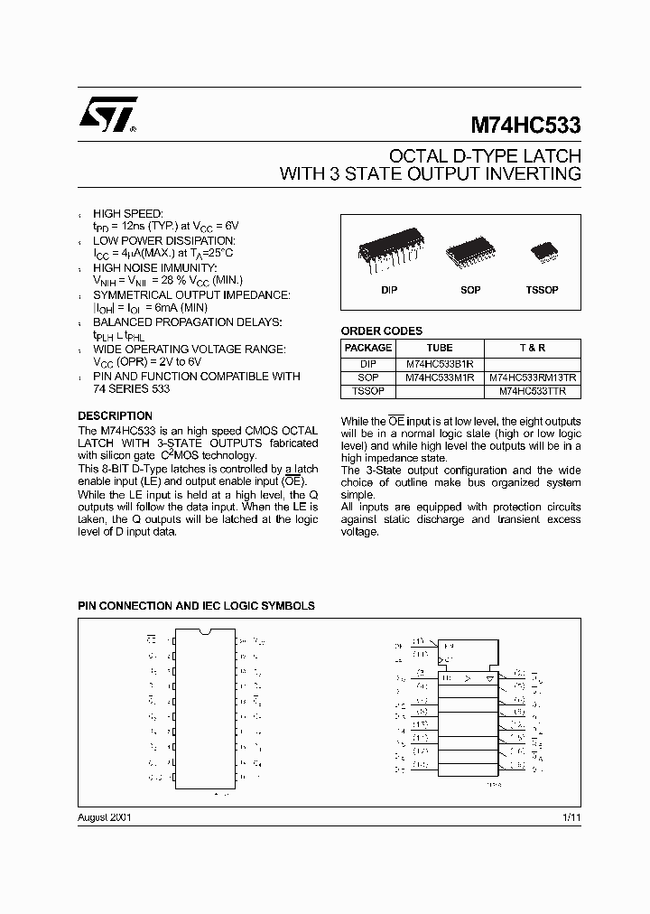 M74HC533RM13TR_4276660.PDF Datasheet