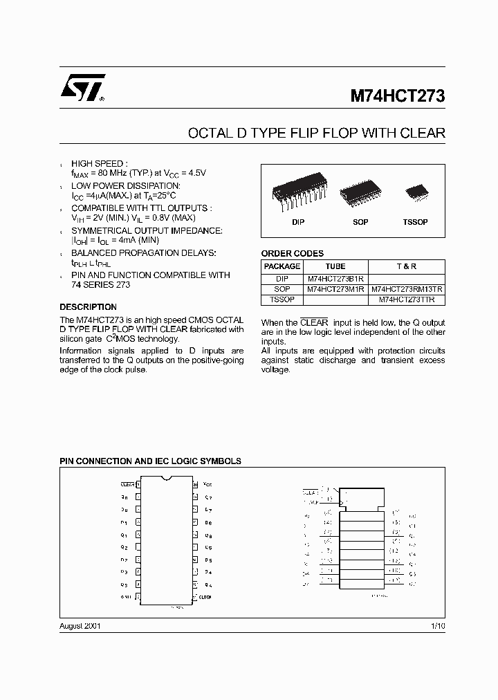 M74HCT273RM13TR_4276653.PDF Datasheet