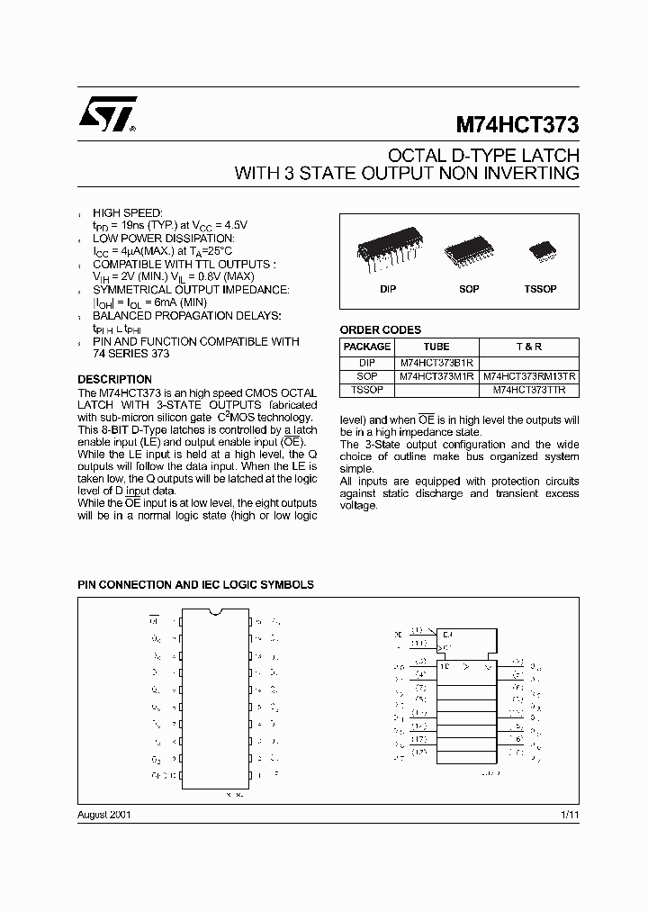 M74HCT373RM13TR_4276654.PDF Datasheet