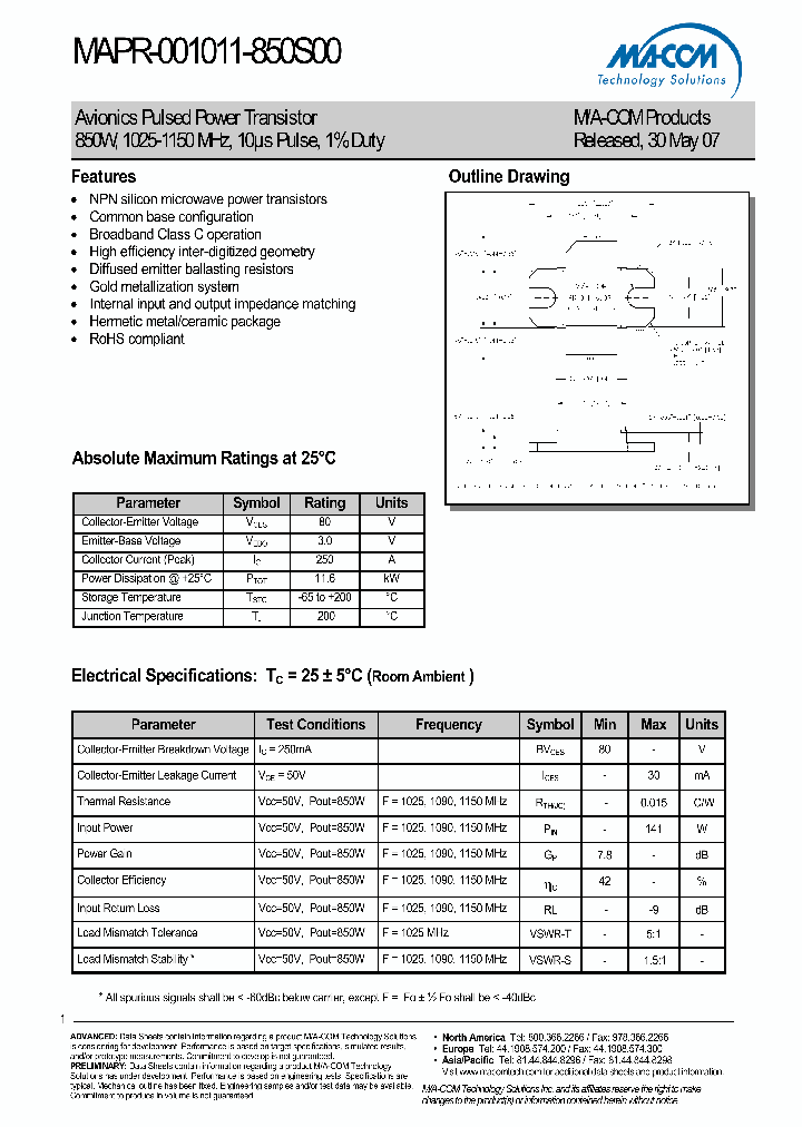MAPR-001011-850S00_4542180.PDF Datasheet