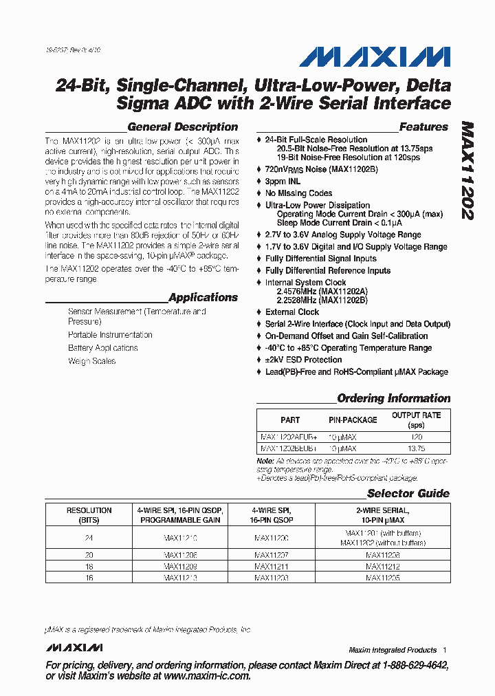 MAX11202AEUB_4695218.PDF Datasheet