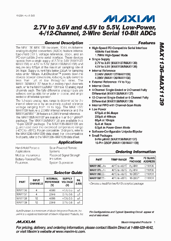 MAX1139EEE_4469378.PDF Datasheet