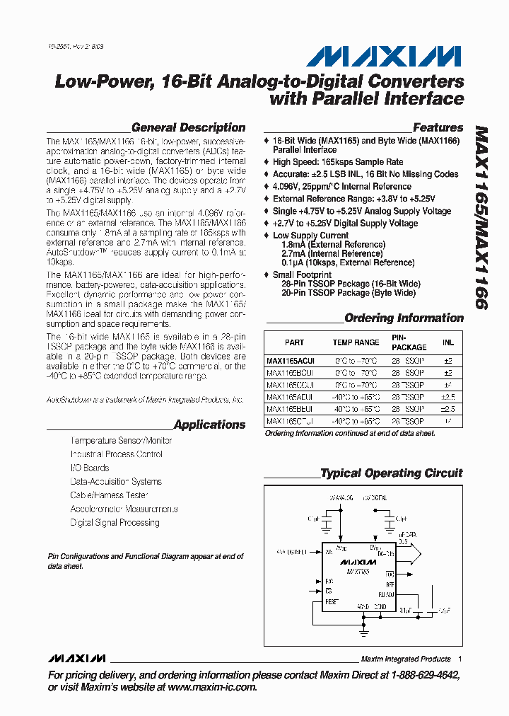 MAX1165BCUI_4921941.PDF Datasheet