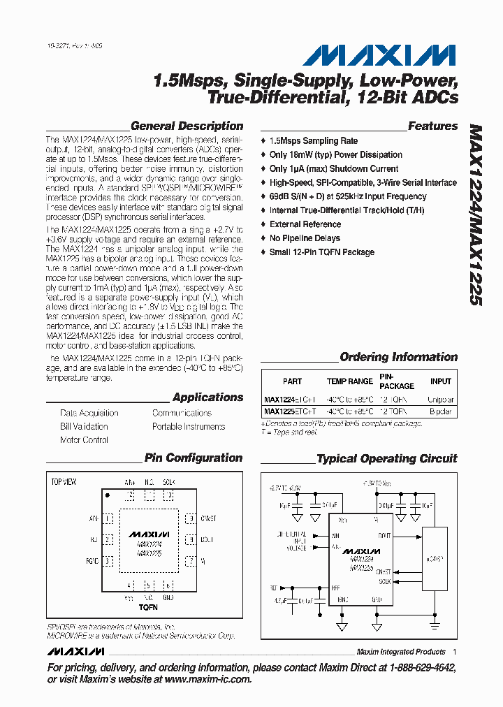 MAX1224ETCT_4468552.PDF Datasheet