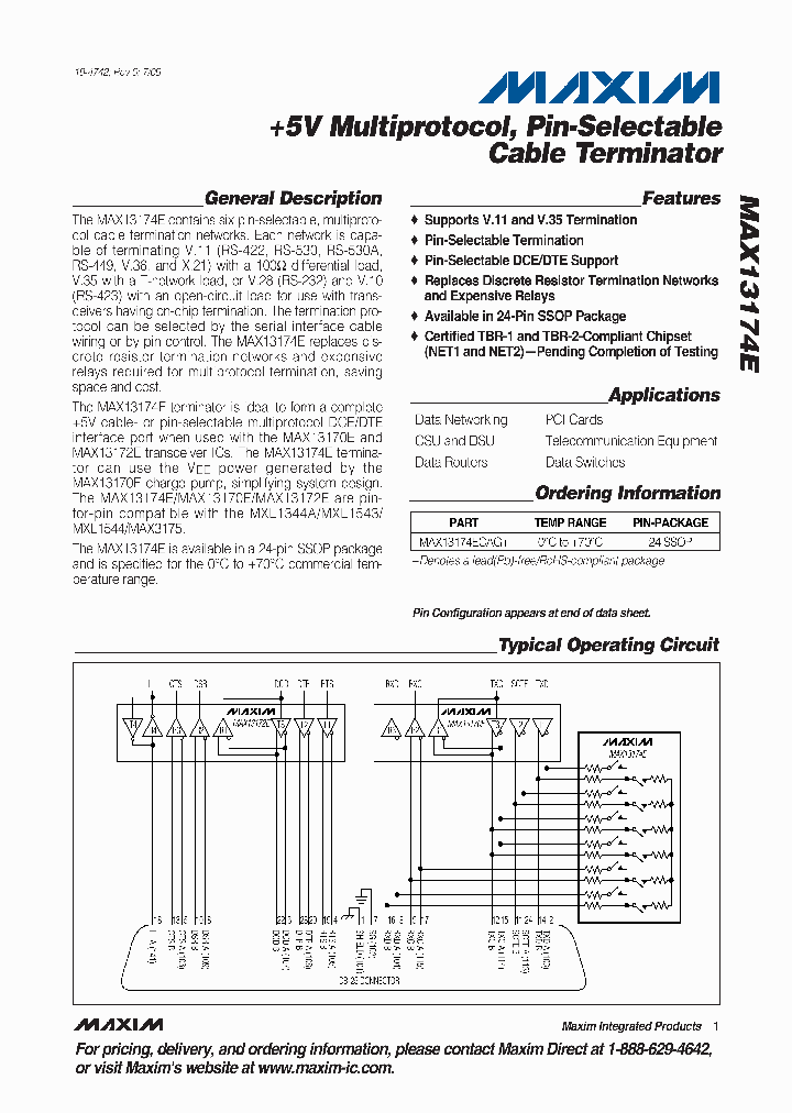 MAX13174ECAG_4828378.PDF Datasheet