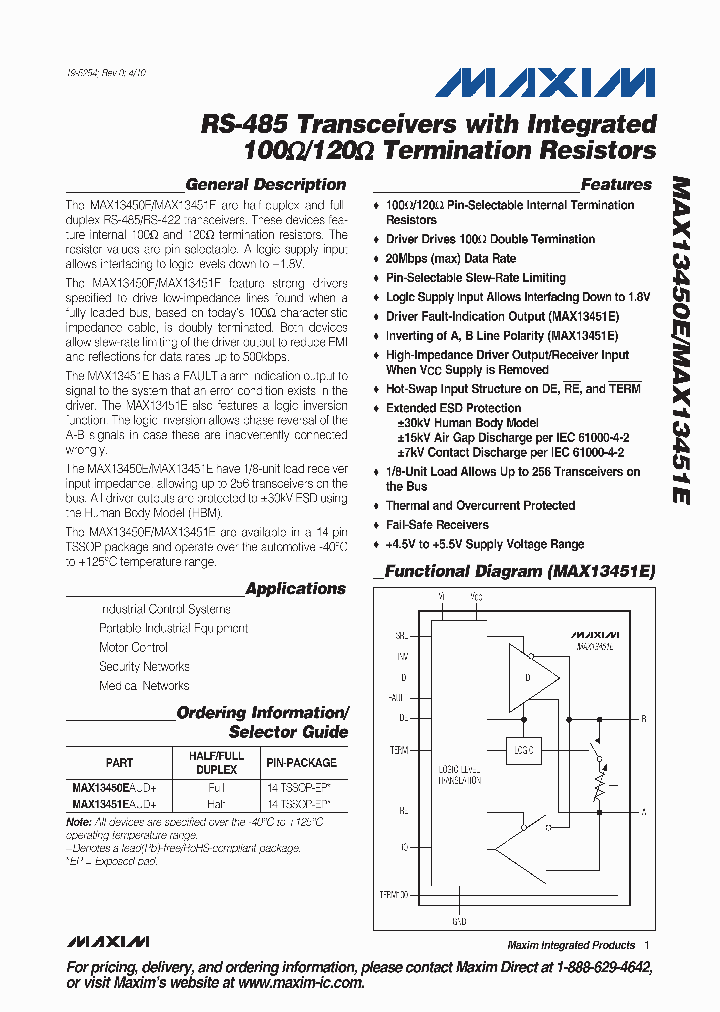 MAX13450EAUD_4562544.PDF Datasheet
