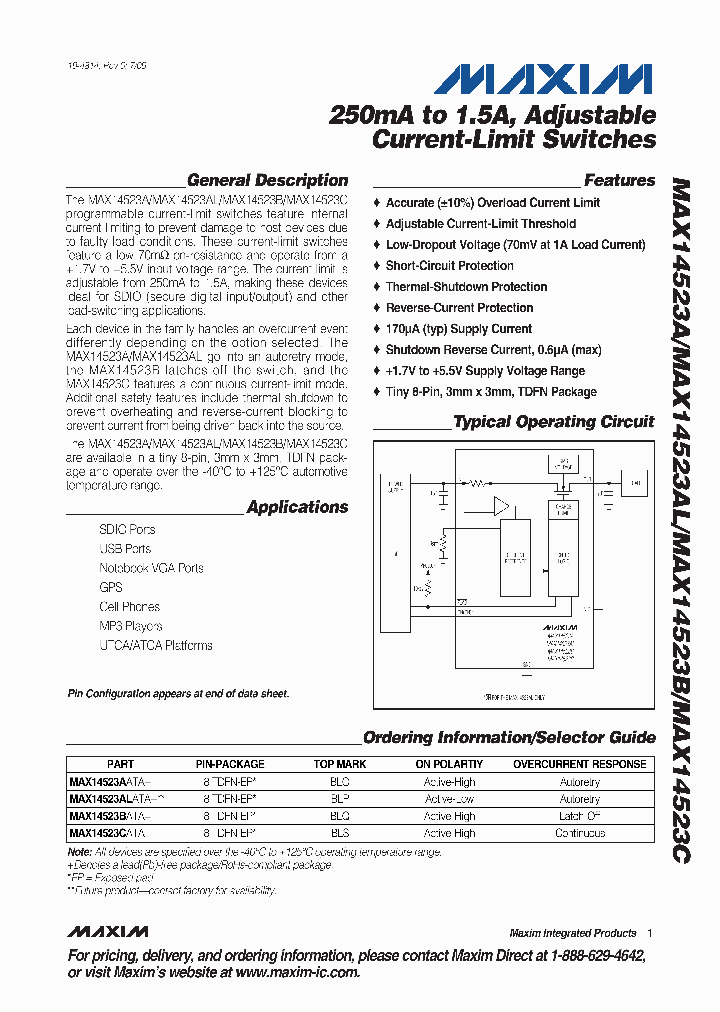 MAX14523CATA_4526029.PDF Datasheet